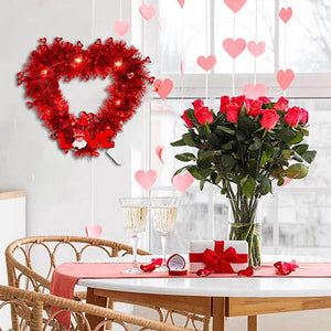 Valentine'S Day Love Garland Wedding Party Scene Layout Luminous Decoration Heart Shaped Garland Light String Diy